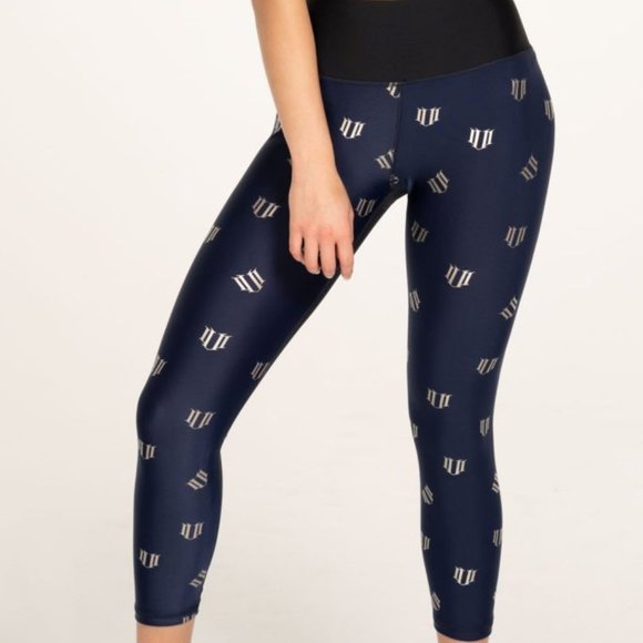 EleVen by Venus Williams Pants - SOLD  EleVen by Venus Williams player 7/8 glam Leggings navy gold Size S    $98